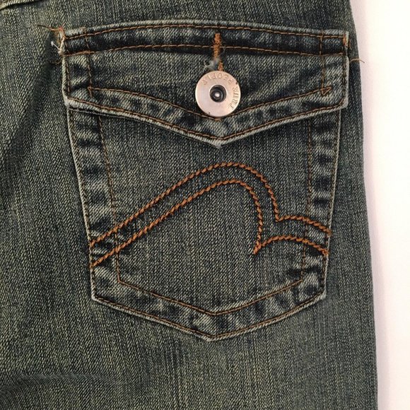 True People Denim Jeans Pants Size 3 Juniors Embroidered Low Rise Womens - Picture 4 of 12